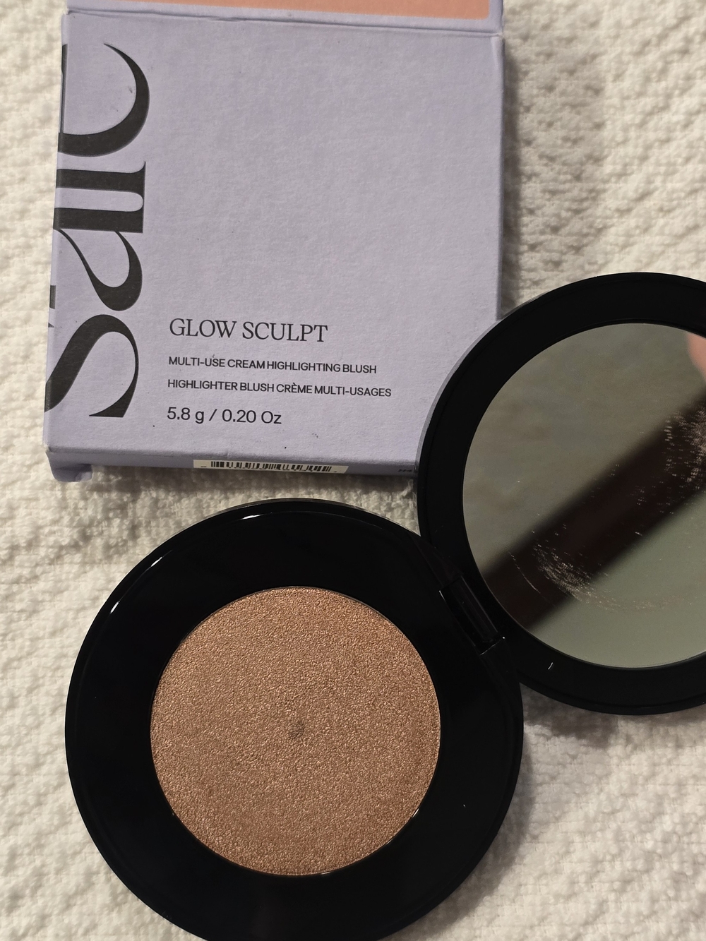 Saie Glow Sculpt Multi-Use Cream Highlighting Blush in Quartzglow NEW